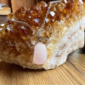 Pendant High Quality Rose Quartz Necklace
